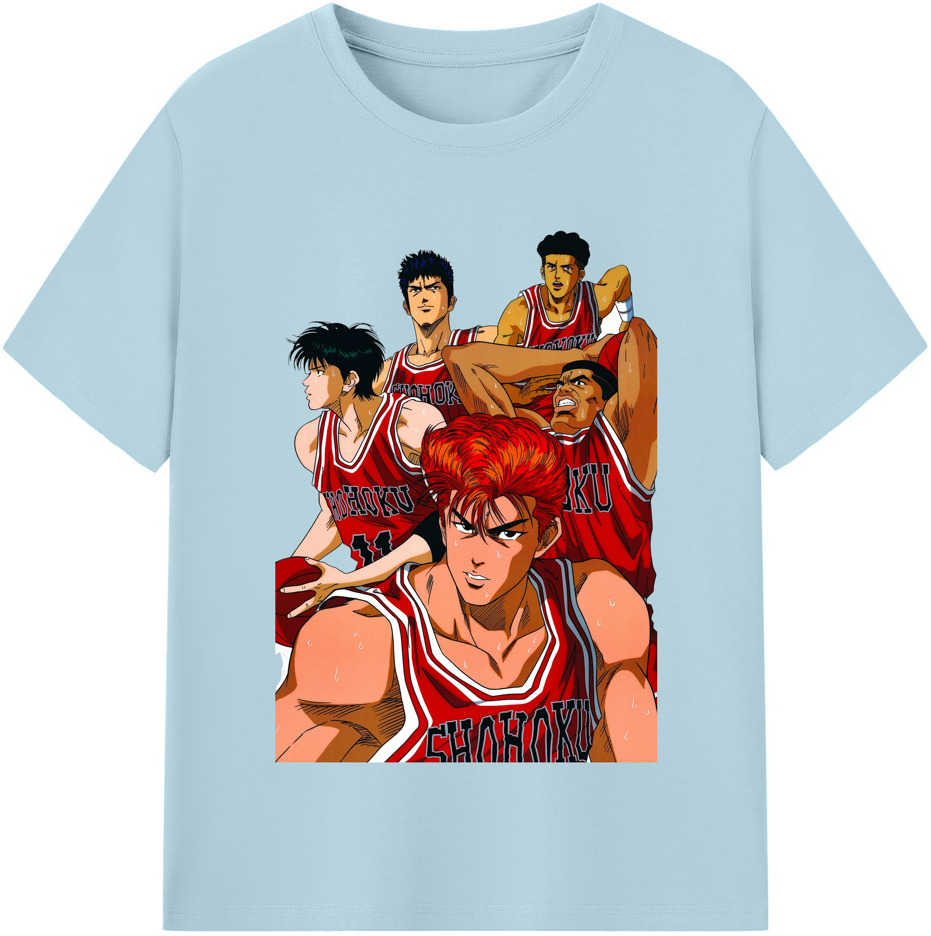 SLAM DUNK／スラムダンク 綿100％半袖Tシャツ（フロントプリント）
